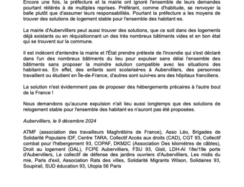 Relogement des habitant.es du Bathyscaphe (Aubervilliers)!