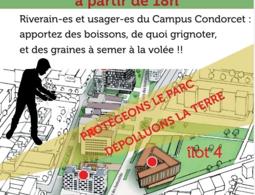 Apéro pour la sauvegarde du parc du campus Condorcet