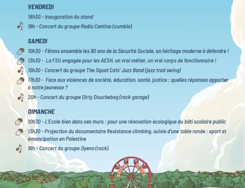 La FSU sera à la Fête de l’Humanité : découvrez ici notre programme !