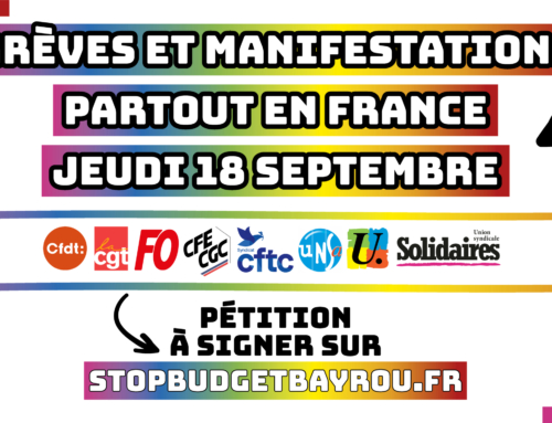 Les sacrifices pour le monde du travail, ça suffit ! En grève le 18 septembre