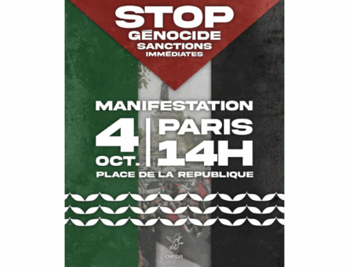 4 octobre : soutien à la Palestine et la flottille, pour la fin du génocide