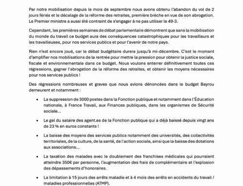 Le 2 décembre Tou-tes en grève et en manifestation !